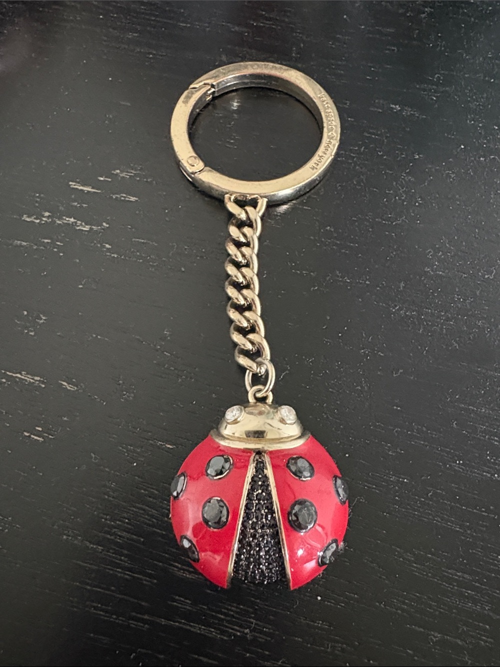 Ladybug Red Enamel Keychain Charm - Fashionable Women’s Accessory